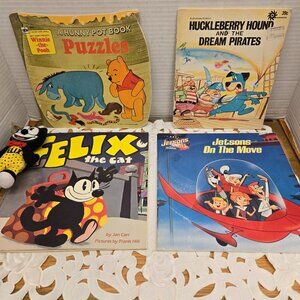 vintage storybook lot Jetsons Disney Huckleberry Hound Felix